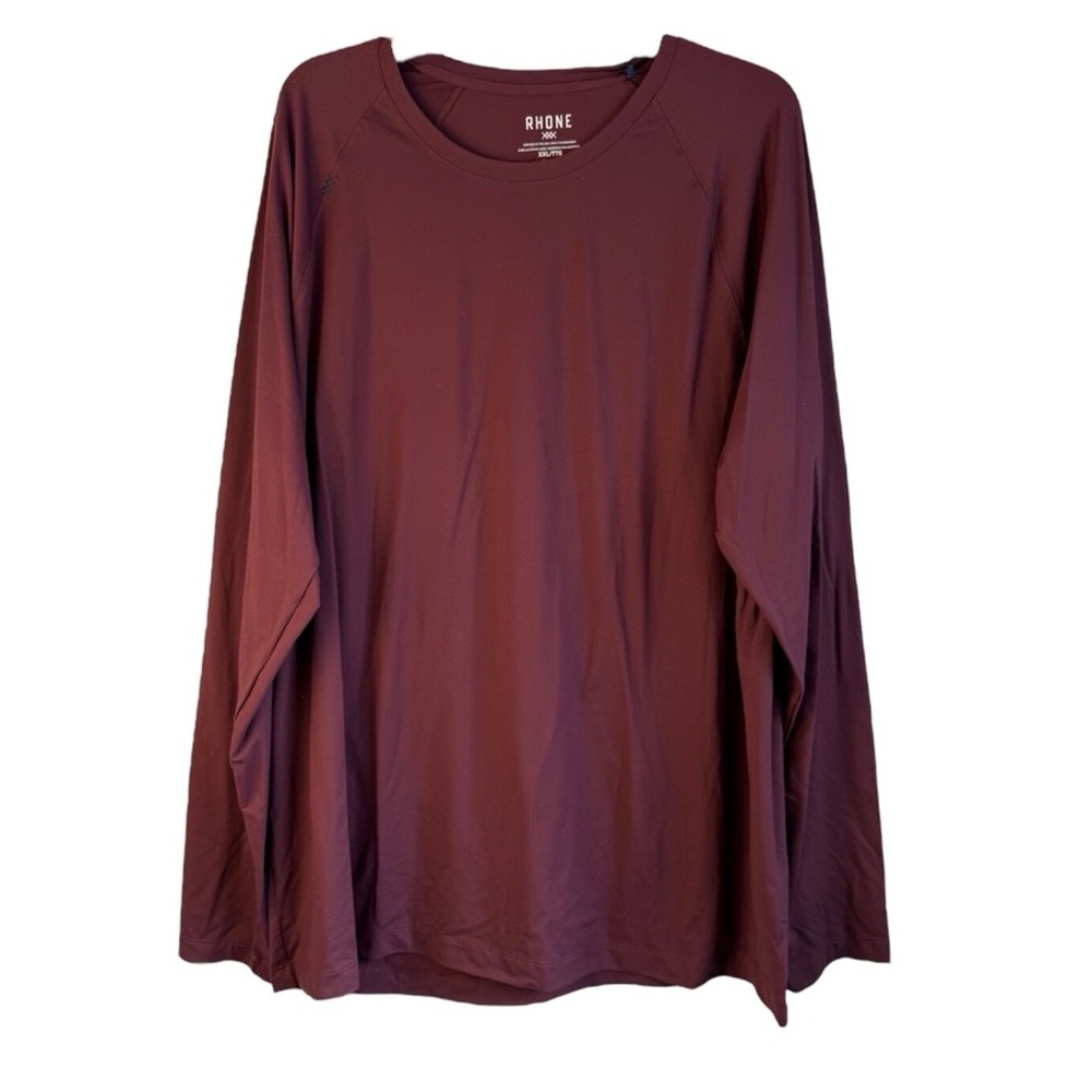 Rhone‎ Reign Mens Size 2XL Dark Red Long Sleeve Performance Tee